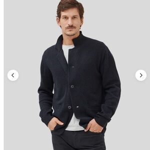 Rodd & Gunn Italian Yarn West Eyreton Cotton & Wool-Blend Cardigan Navy Blue L